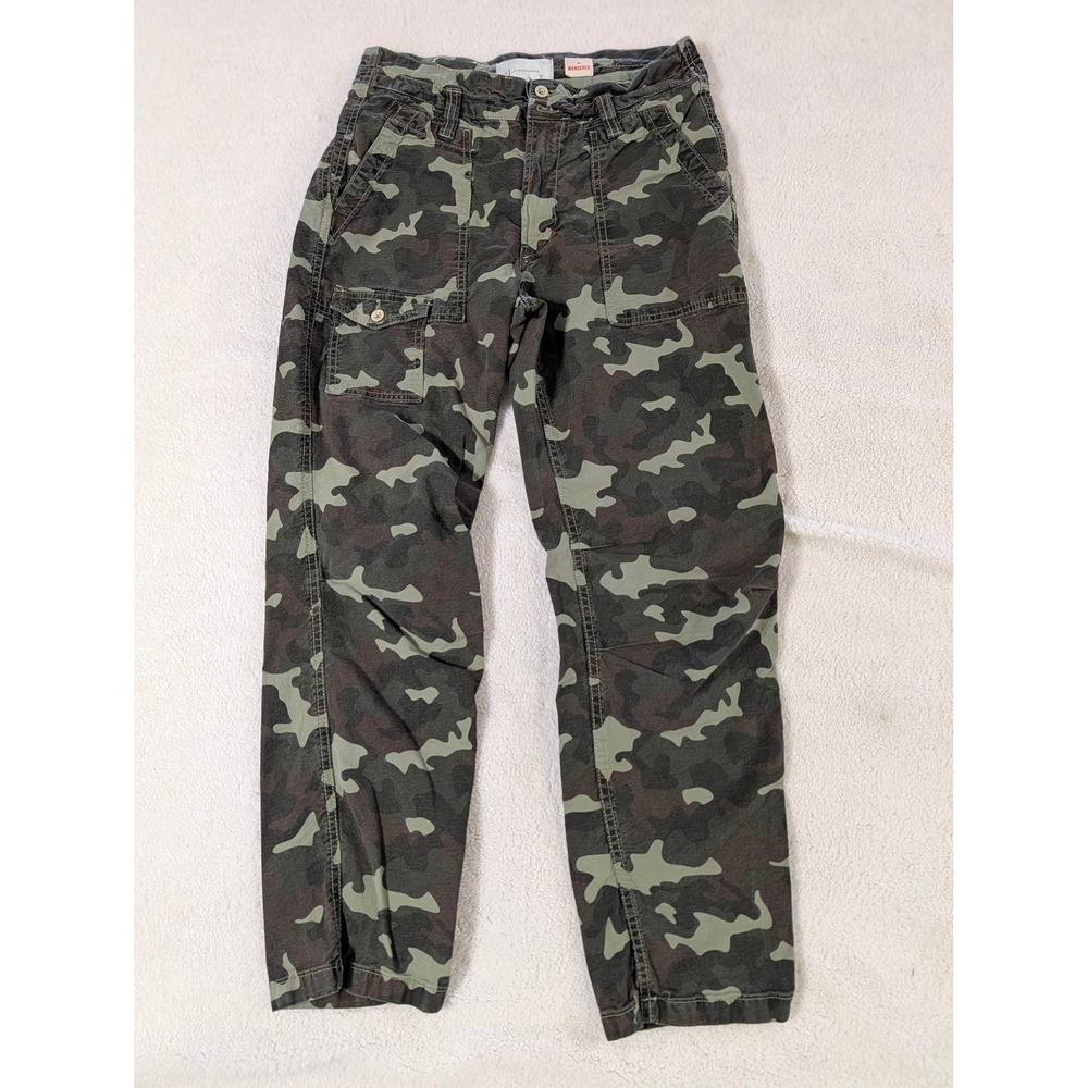 Anthropologie The Wanderer Camo Cargo Pants Green Camouflage Size 28 US